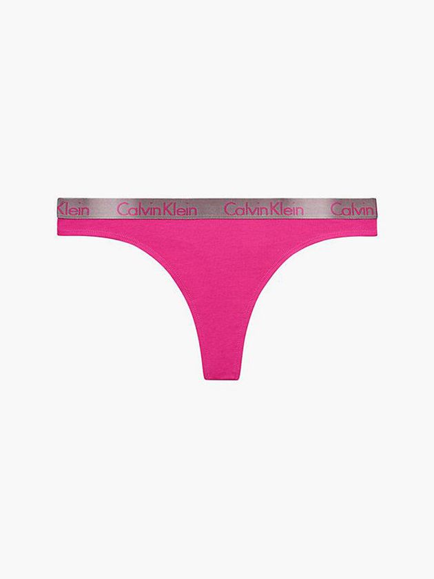 Calvin Klein USA Radiant Cotton Womens Thong Pink 5649720-QG